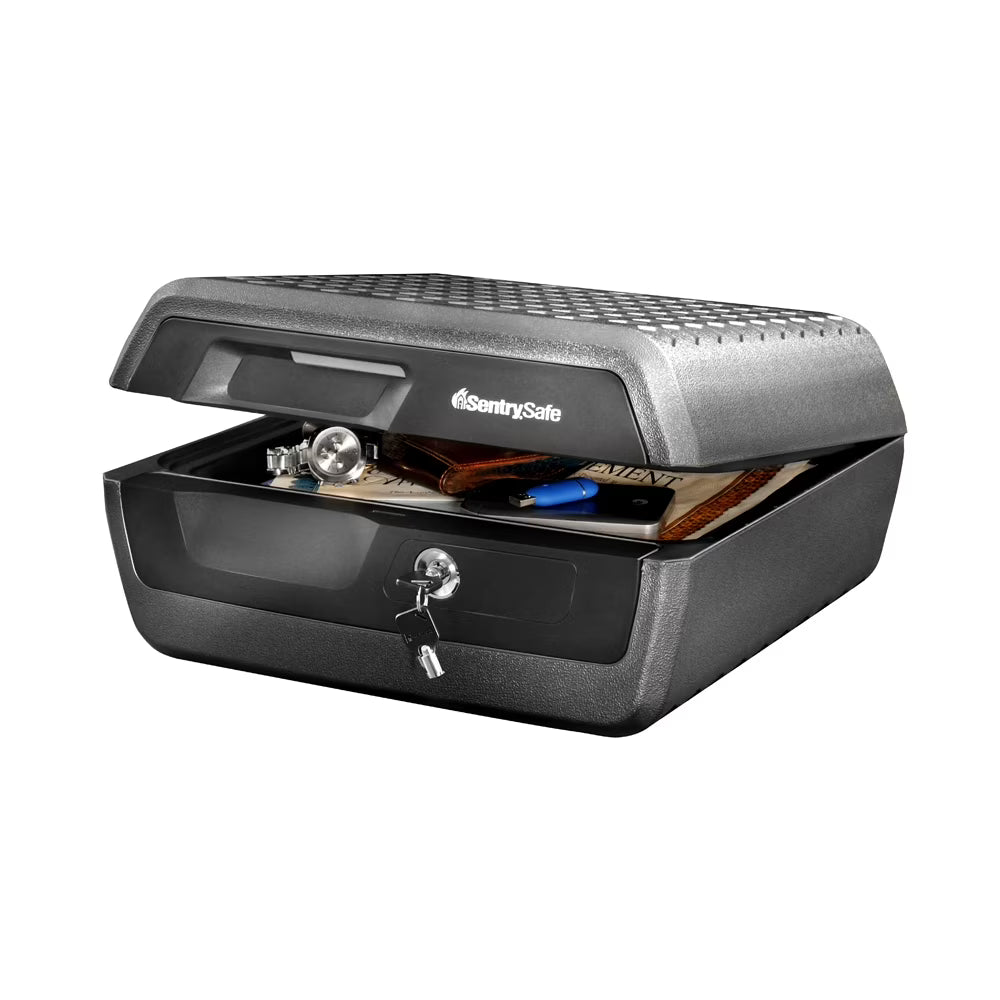Fire and Water-Resistant Box Safe with Key Lock 0.36 cu. ft. Y311
