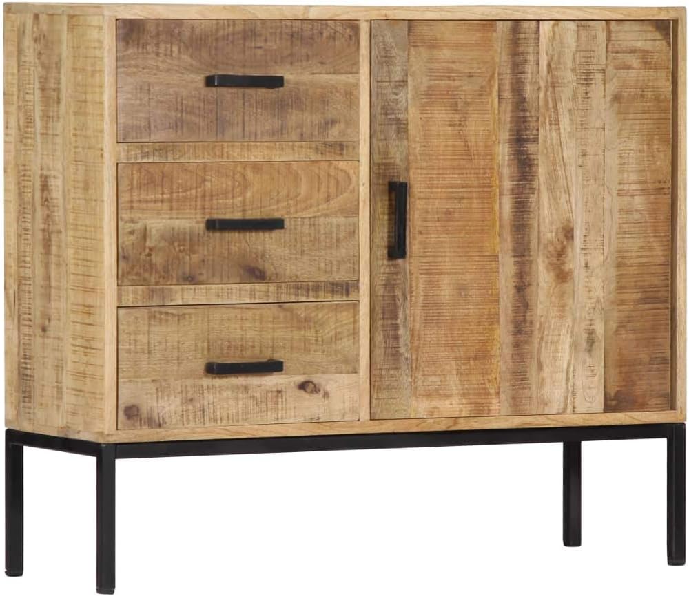 Solid Mango Wood Sideboard with Drawer Storage I511