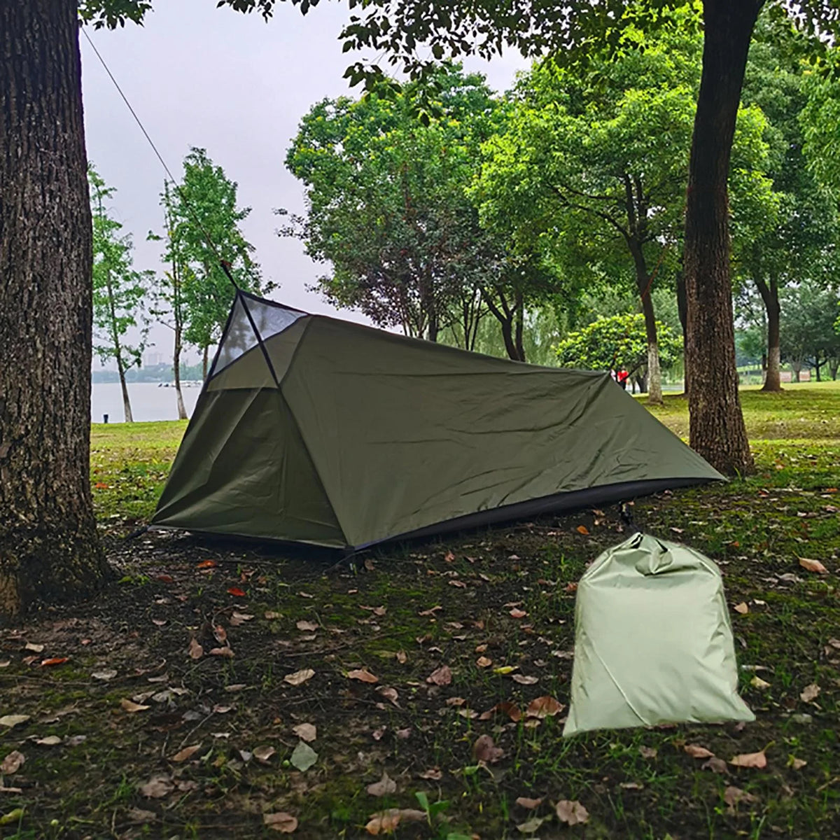 Green Ultralight Waterproof Backpacking Tent E507