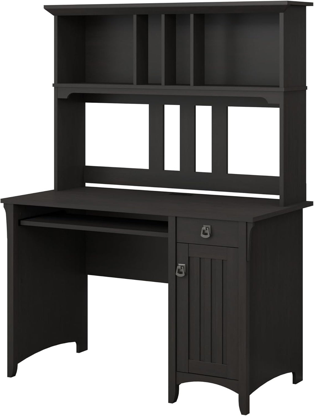Small Computer Desk with Hutch, Cape Cod Gray B395881