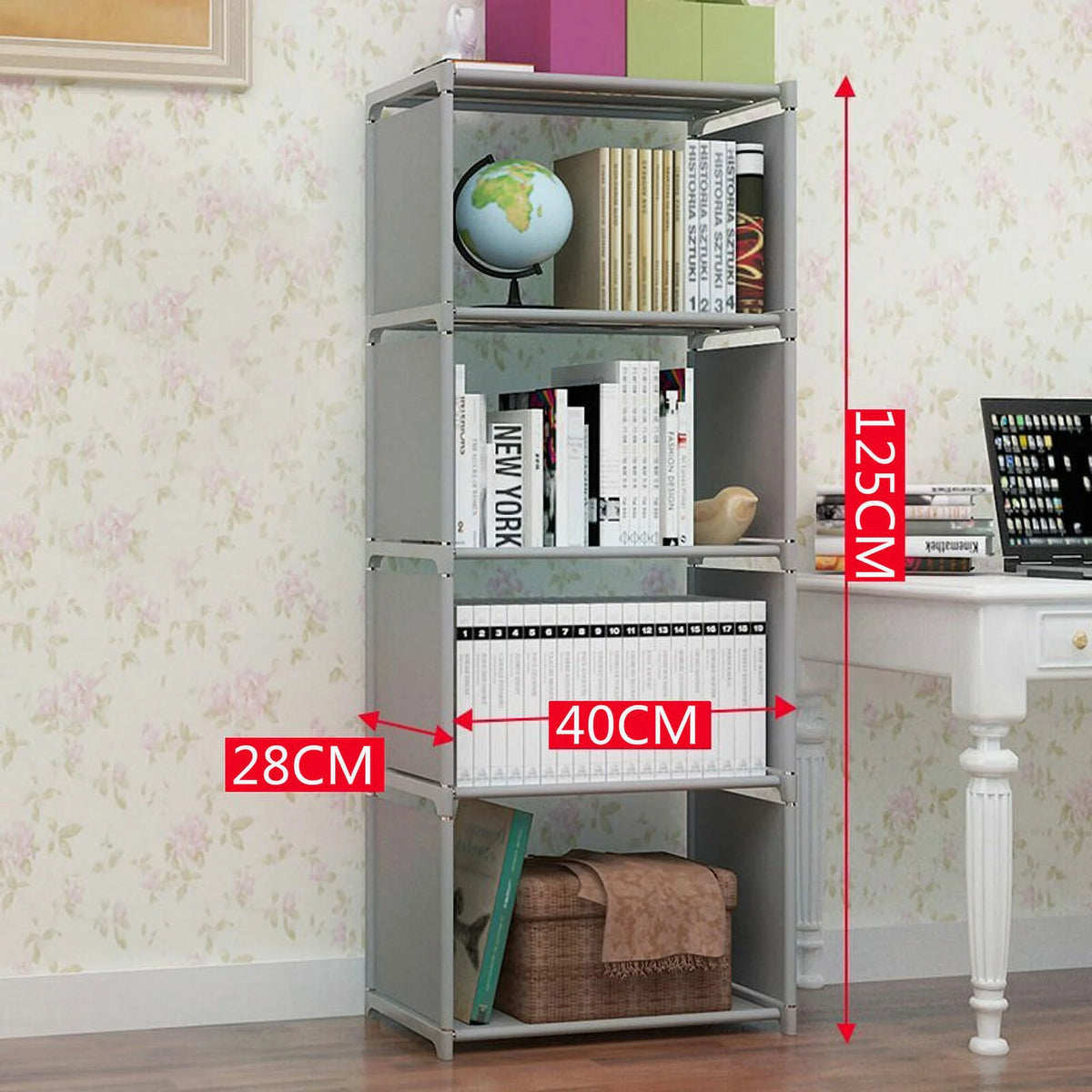 4 Tier Wood Bookcase R645601