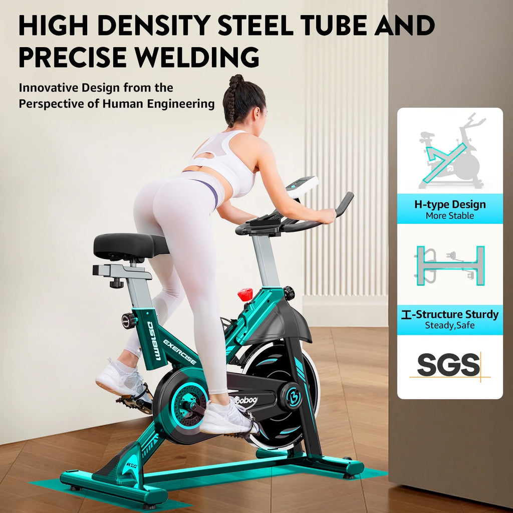 Indoor Cycling Bike Magnetic Stationary Exercise Bike 40lbs Flywheel N159