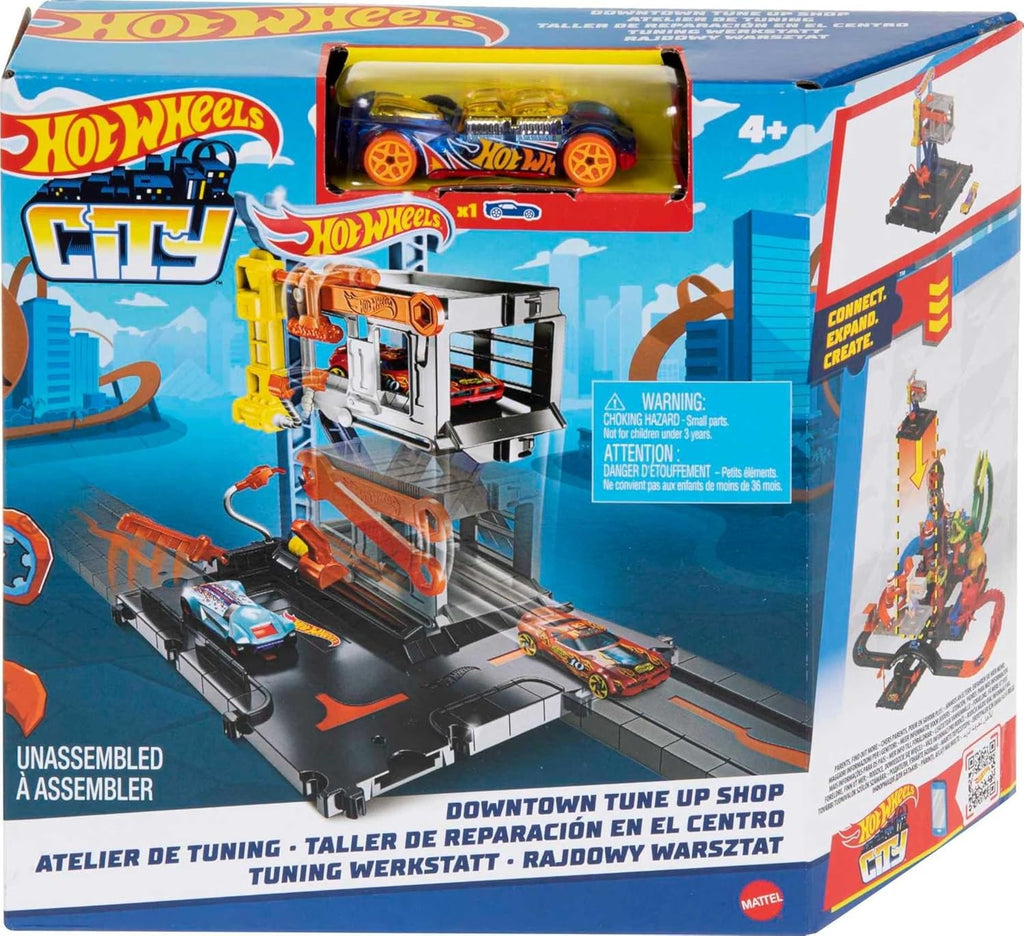 1:64 Scale Toy Car Track Set with Vehicle, Lift & Launcher T97225