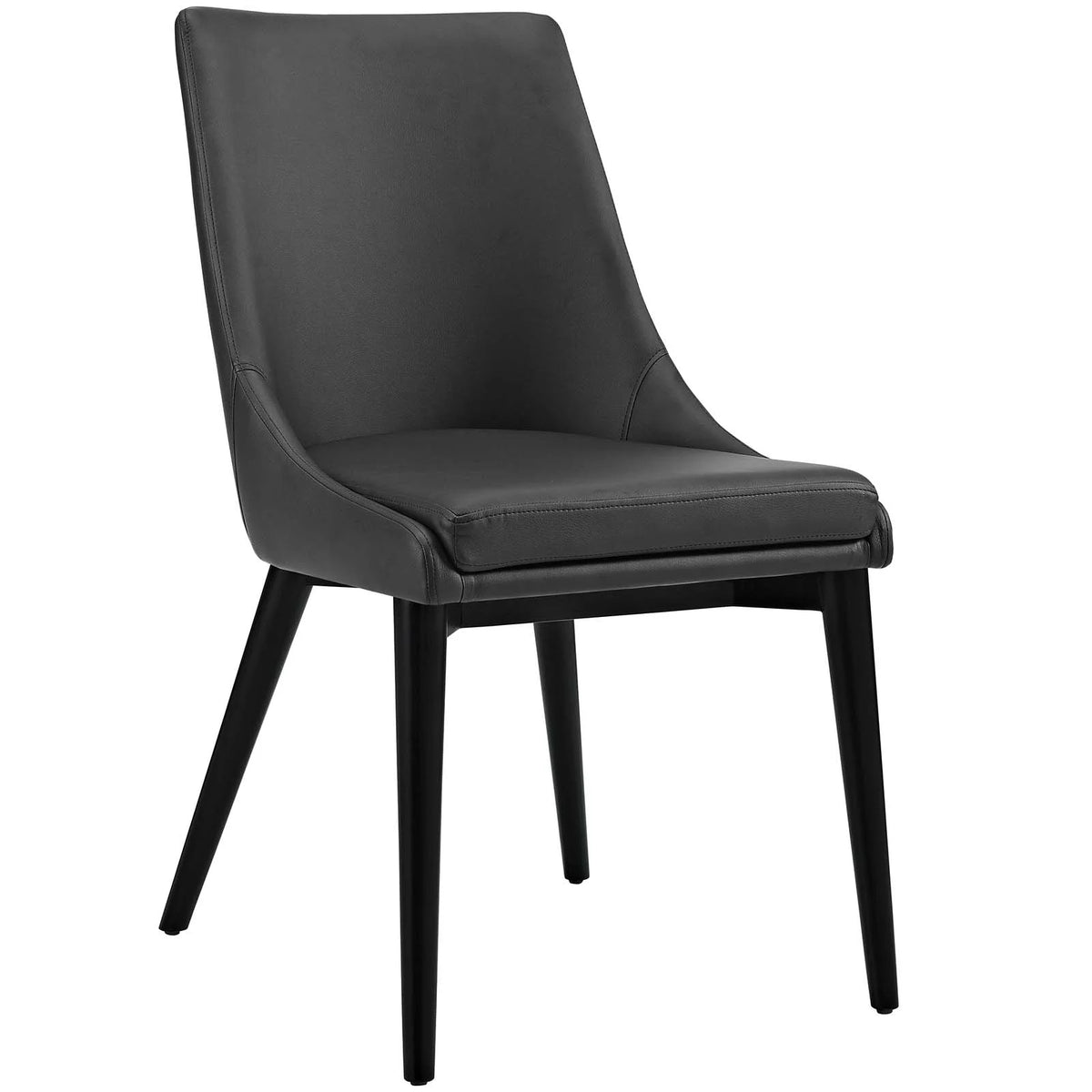 Vegan Leather Dining Chair in Black N374154