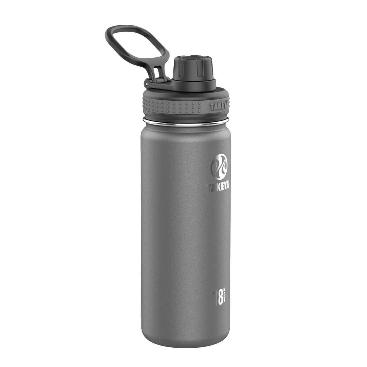 18 oz Double Wall Vacuum Insulated Stainless Steel Water Bottle with Wide Mouth and Flip-Top Lid S275