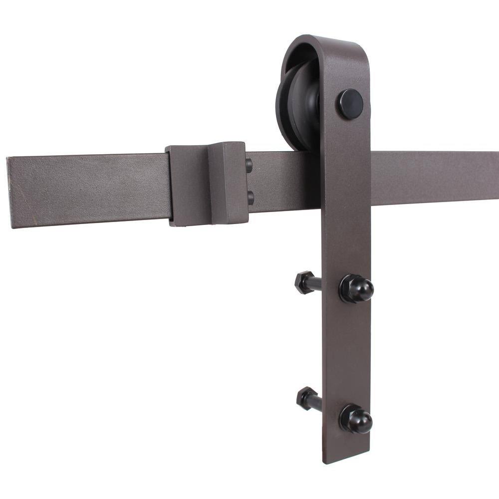 Sage Green Stained Wood Sliding Barn Door with Hardware Kit R341