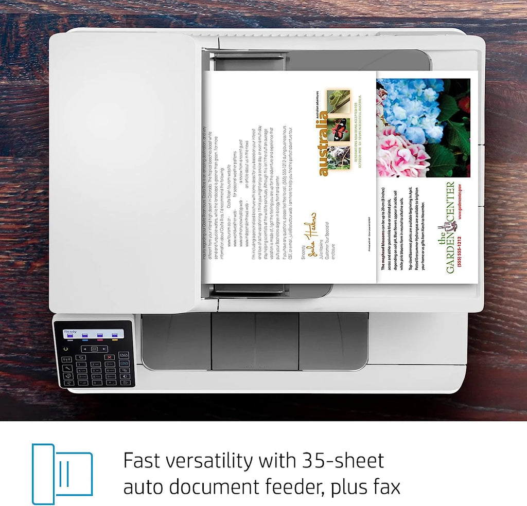 Wireless All-in-One Laser Printer, Print Scan Copy Fax, 16 ppm, 600 x 600 dpi, Auto 2-Sided Printing, 35-Sheet ADF, Ethernet H750234