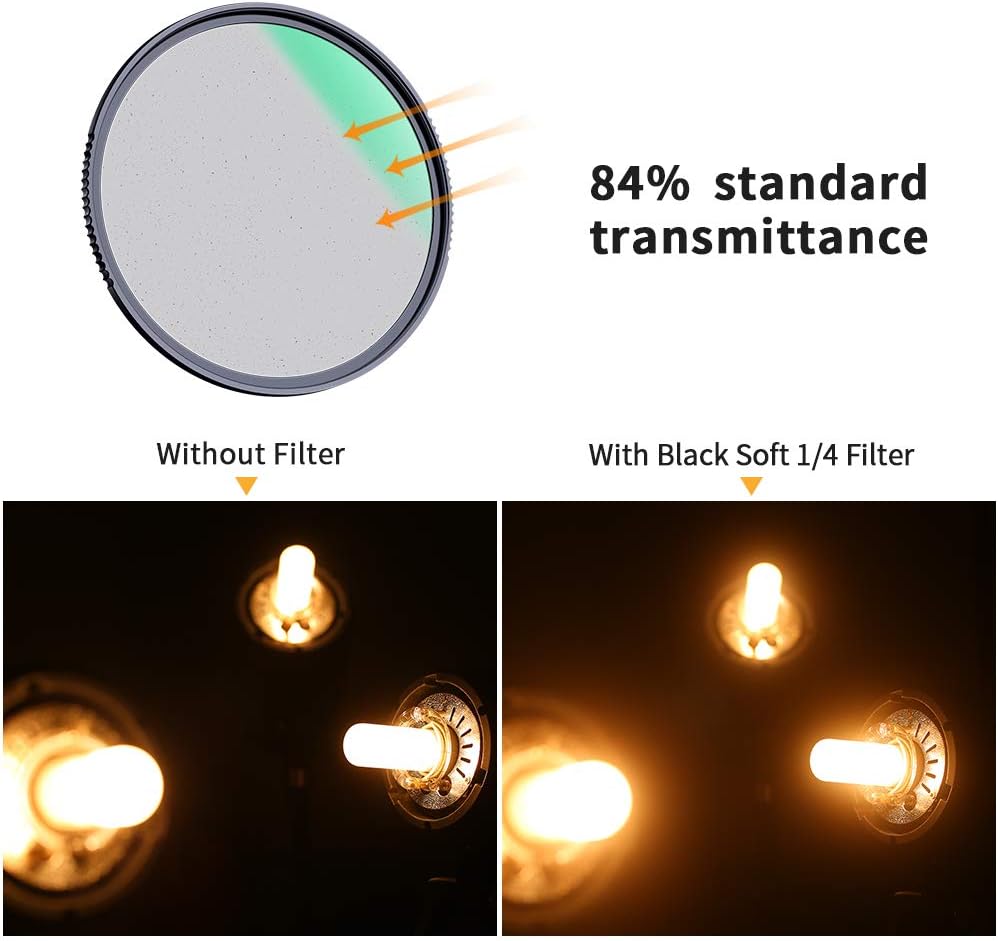 67mm Black Diffusion 1/4 Filter with Multi-Layer Coatings for Camera Lens Y78601