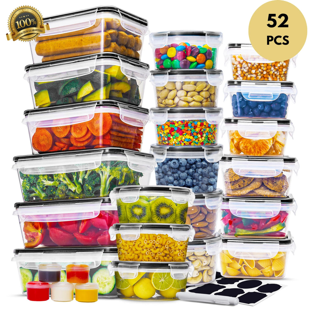 52 Pcs BPA-Free Airtight Food Storage Containers with Lids T792270