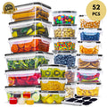 52 Pcs BPA-Free Airtight Food Storage Containers with Lids T792270