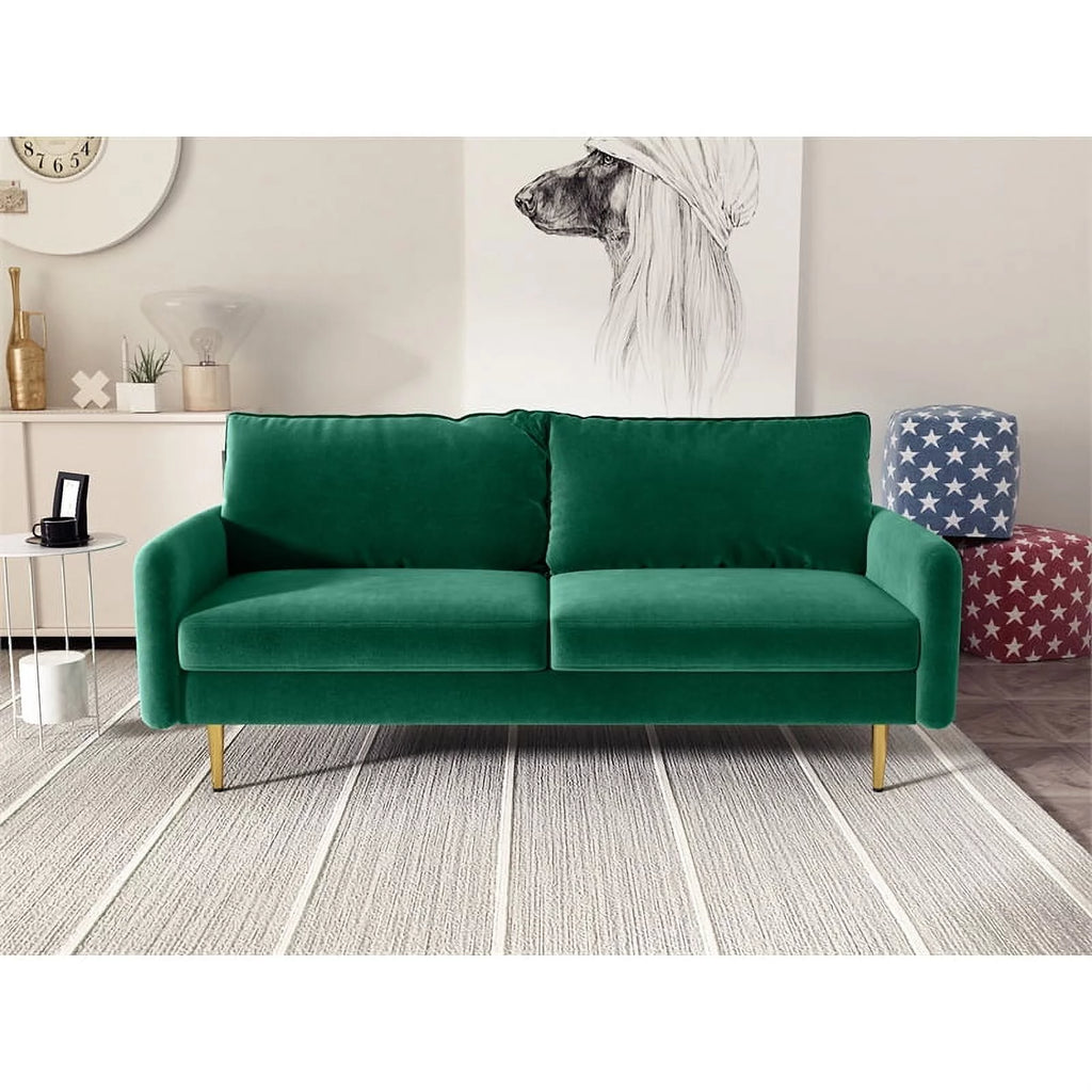 Green Velvet Sofa Q61646