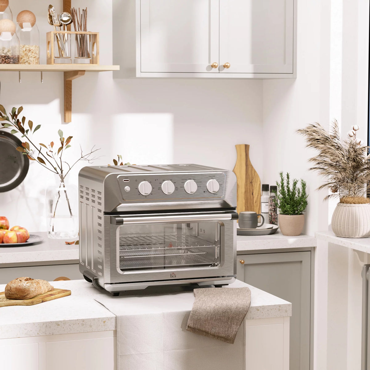 21QT 7-In-1 Convection Air Fryer Toaster Oven, 1800W Stainless Steel W458277