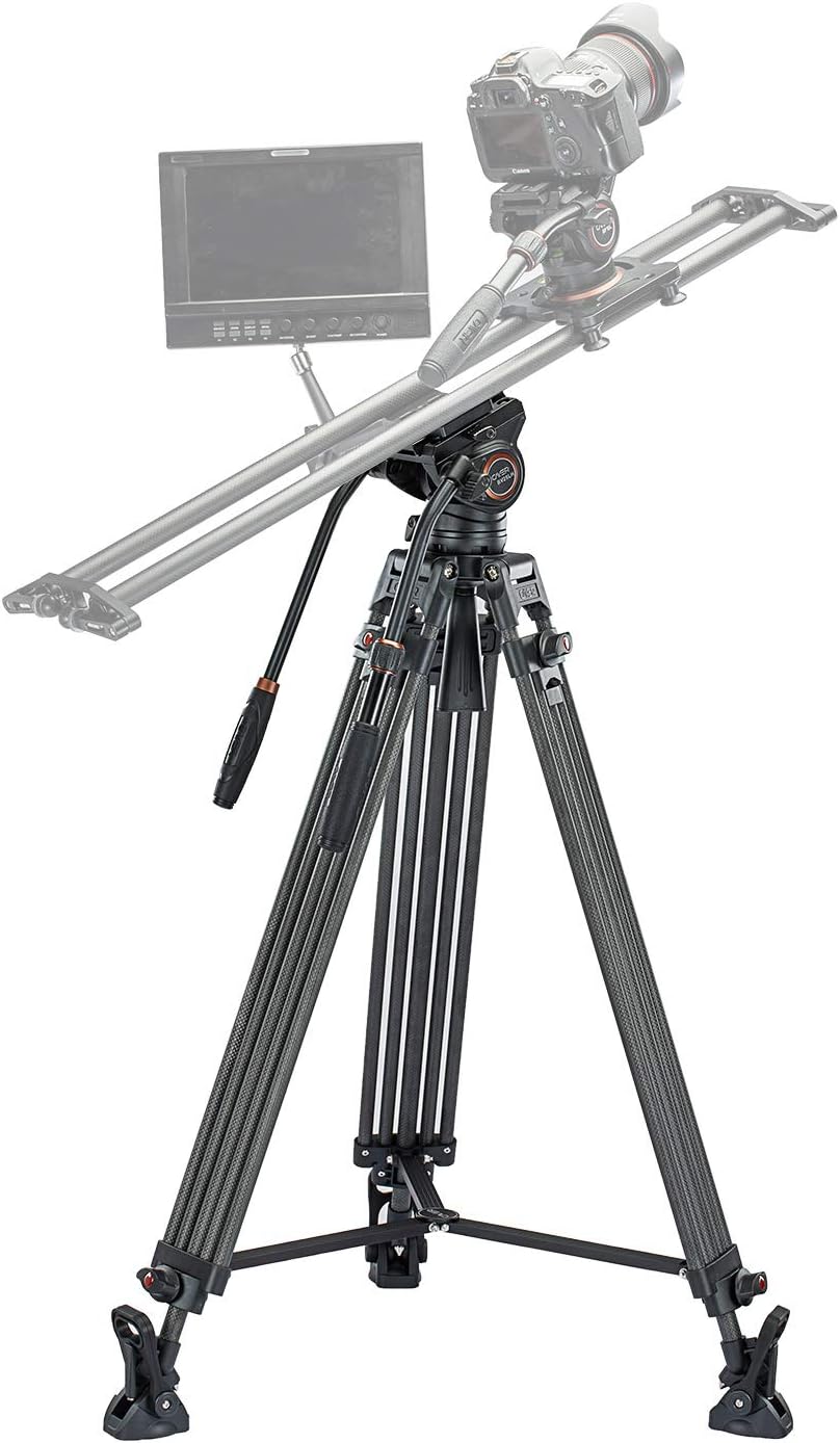Carbon Fiber Video Tripod System with Fluid Drag Head Q4117