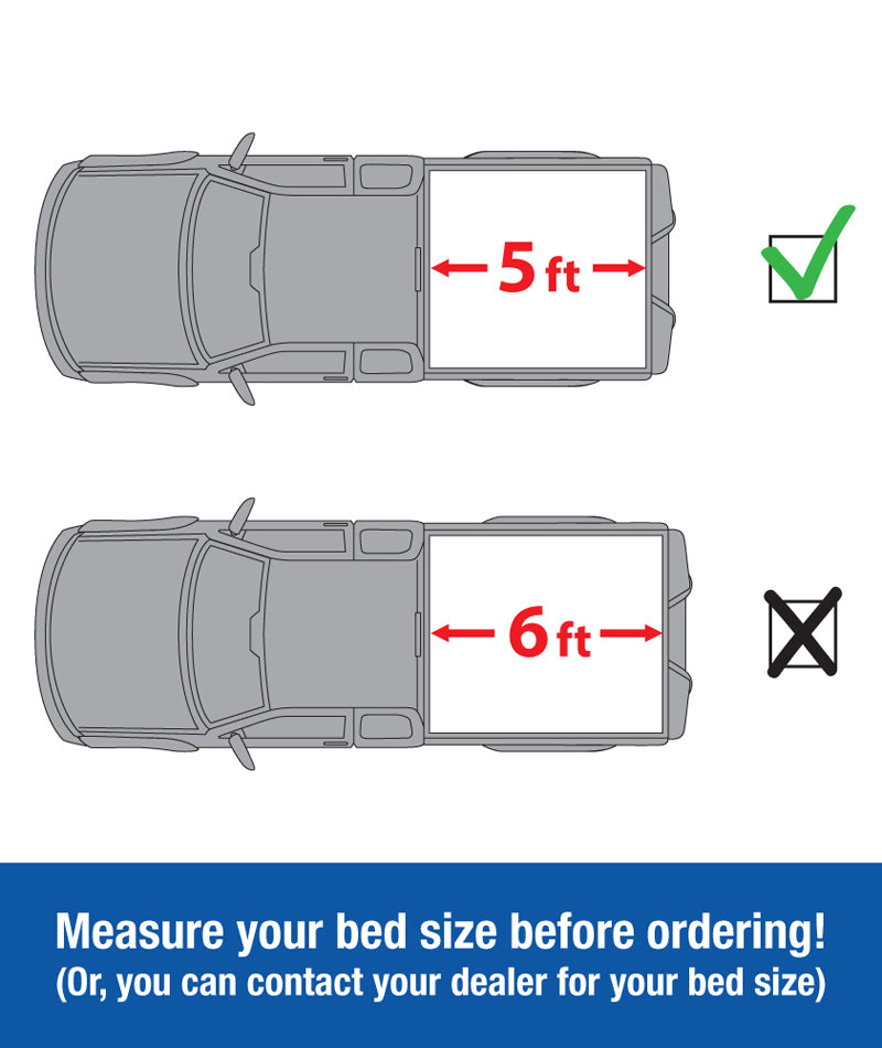 Soft Roll-up Truck Bed Tonneau Cover for 2016-2023 Toyota Tacoma 5' Bed Vinyl W218