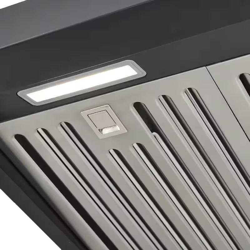 30 in. 500CFM Convertible Under Cabinet Range Hood in Black with LED Lights H3710