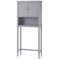 Gray Over The Toilet Bathroom Storage Cabinet T5269