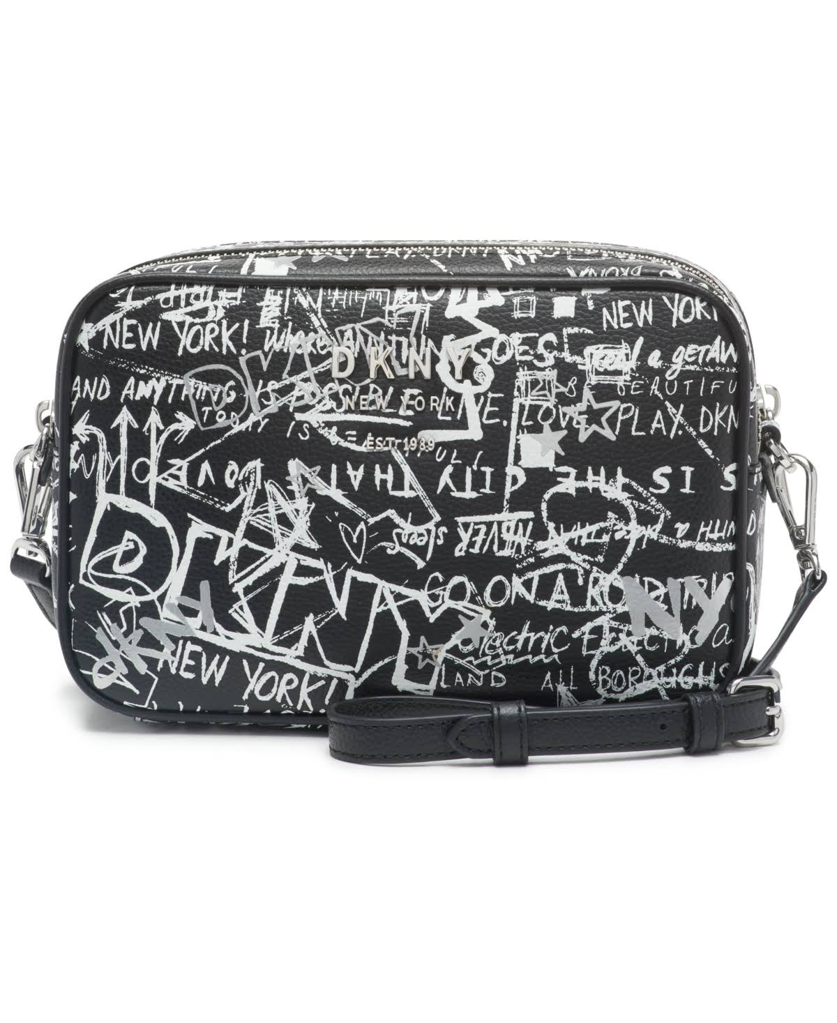 Black White Silver Crossbody Camera Bag Y162309