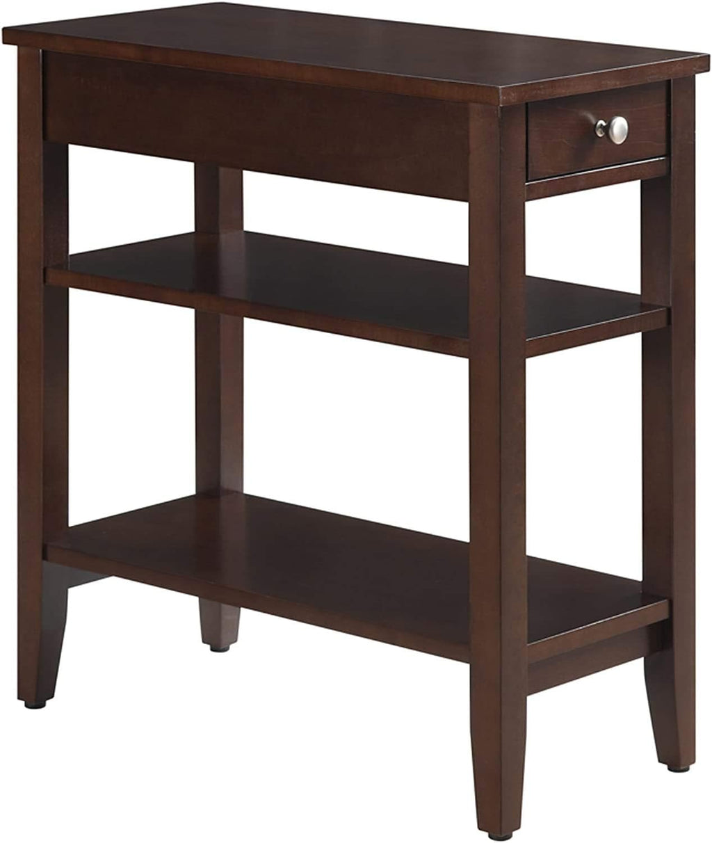 1 Drawer Chairside End Table with Shelves, Cherry V362570