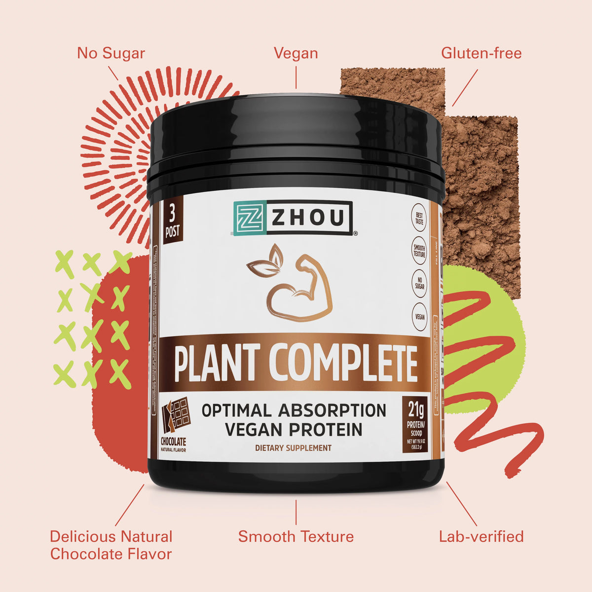 Chocolate Plant Protein 16 Servings W764526