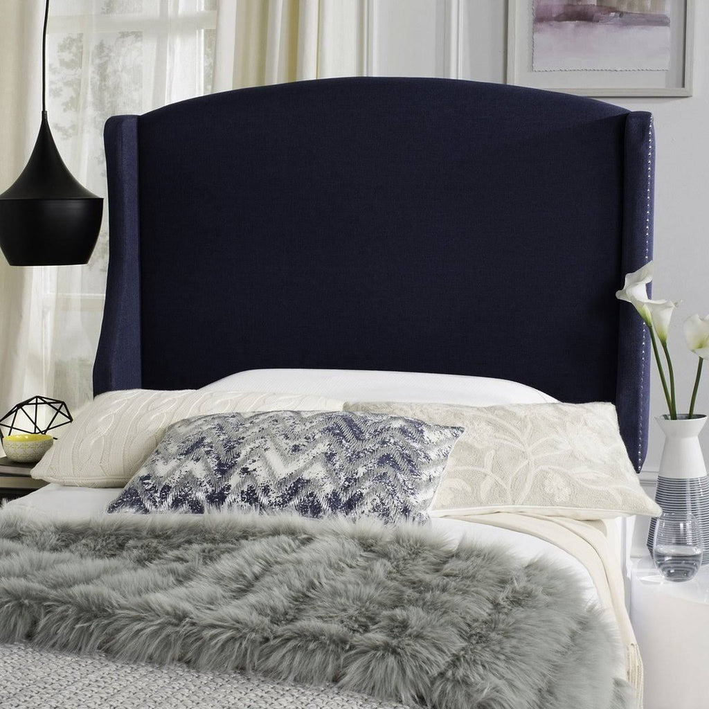 Navy Linen Headboard (Queen) C42725