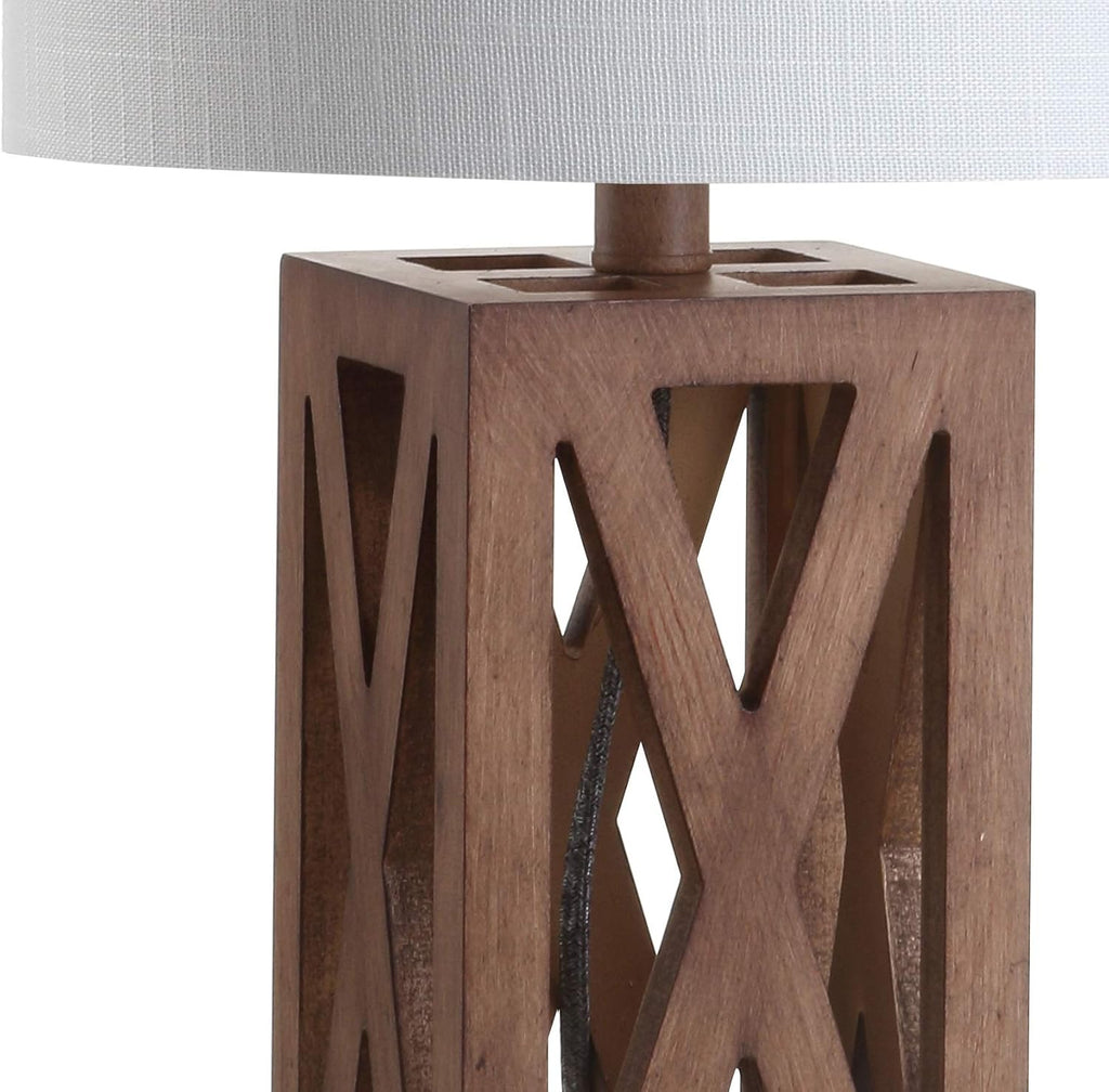 Brown Wood LED Lamp Q373167