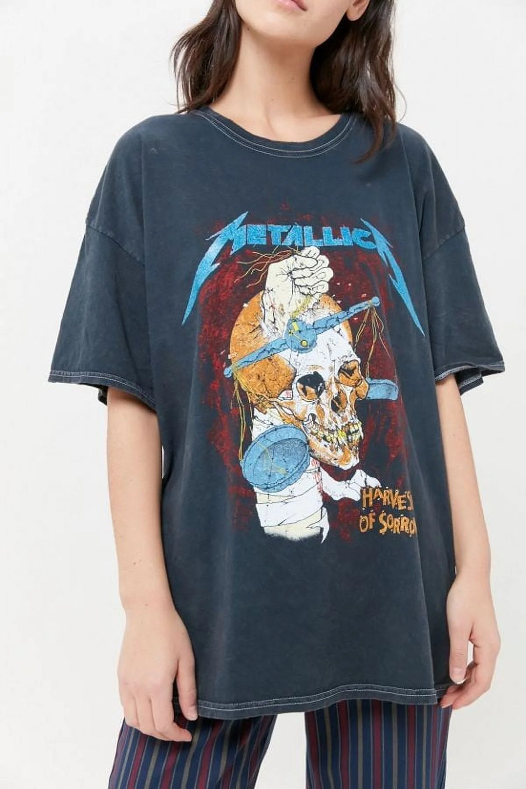 Metallica 1988 Tour Glitter Oversized Fit Tee T-Shirt C84339