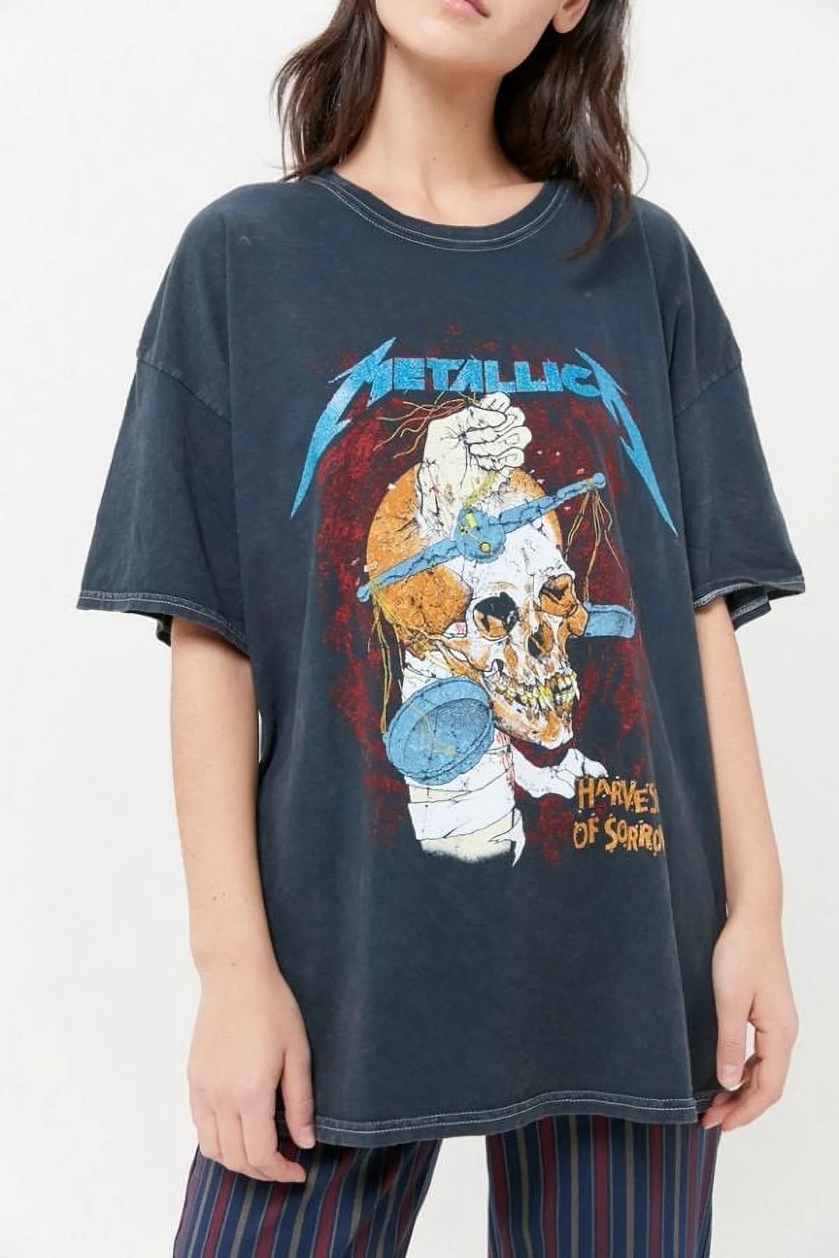 Metallica 1988 Tour Glitter Oversized Fit Tee T-Shirt C84339
