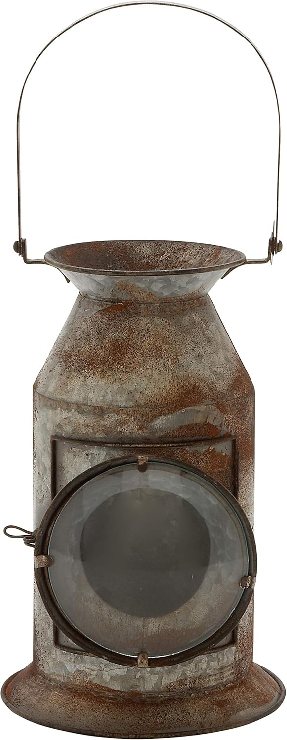 Metal Glass Candle Lantern, Pack of 2 O748533