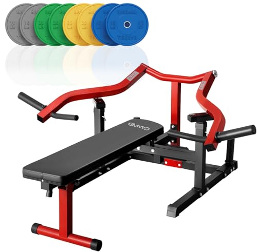 Chest Press Machine with Independent Converging Arms, Adjustable Flat Incline Bench J221553