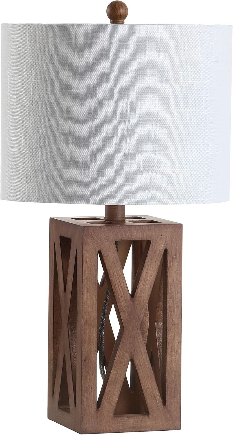 Brown Wood LED Lamp Q373167