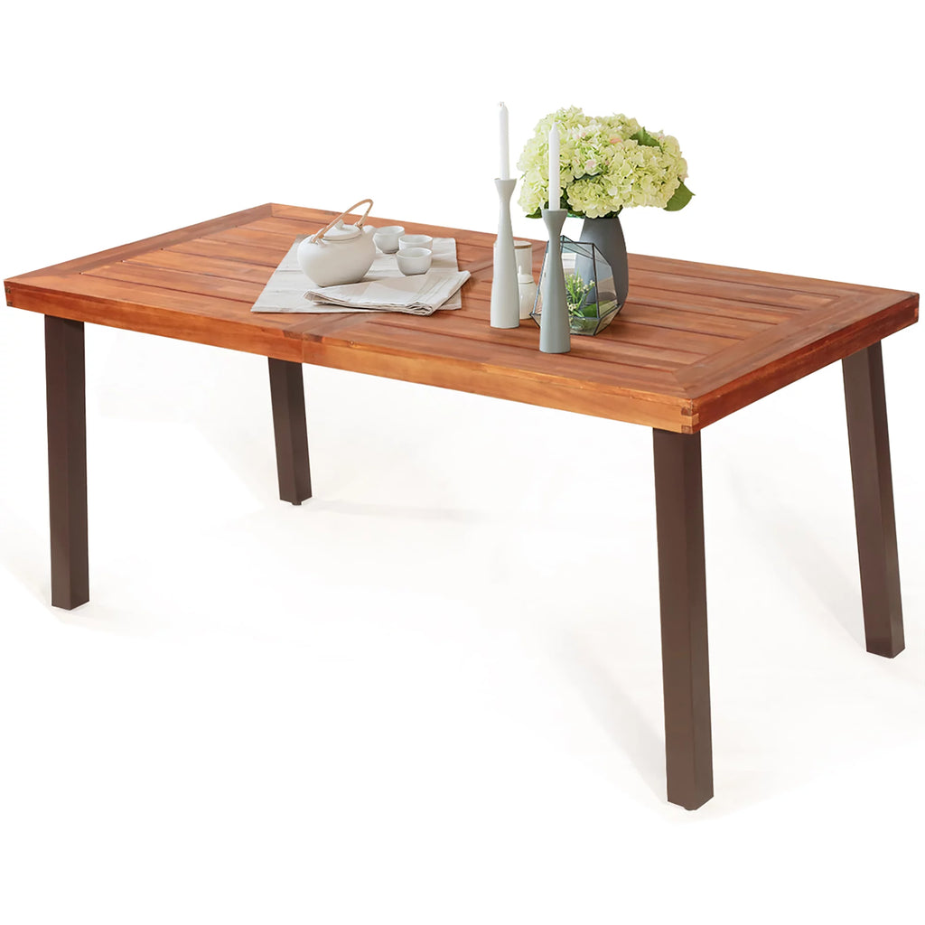 Acacia Wood Rectangular Dining Table K702196