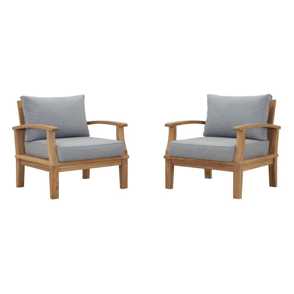 2 Piece Outdoor Patio Teak Set E679112