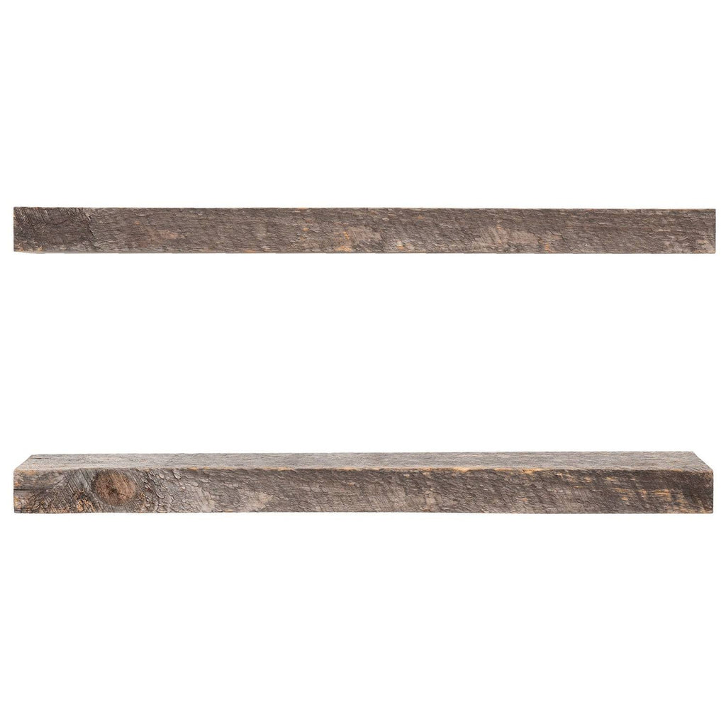 Rustic Wood Wall Shelf Set of 2 B71979