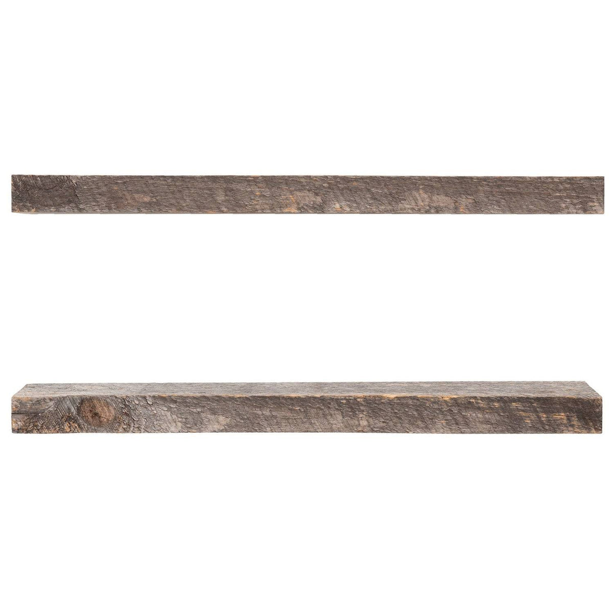 Rustic Wood Wall Shelf Set of 2 B71979