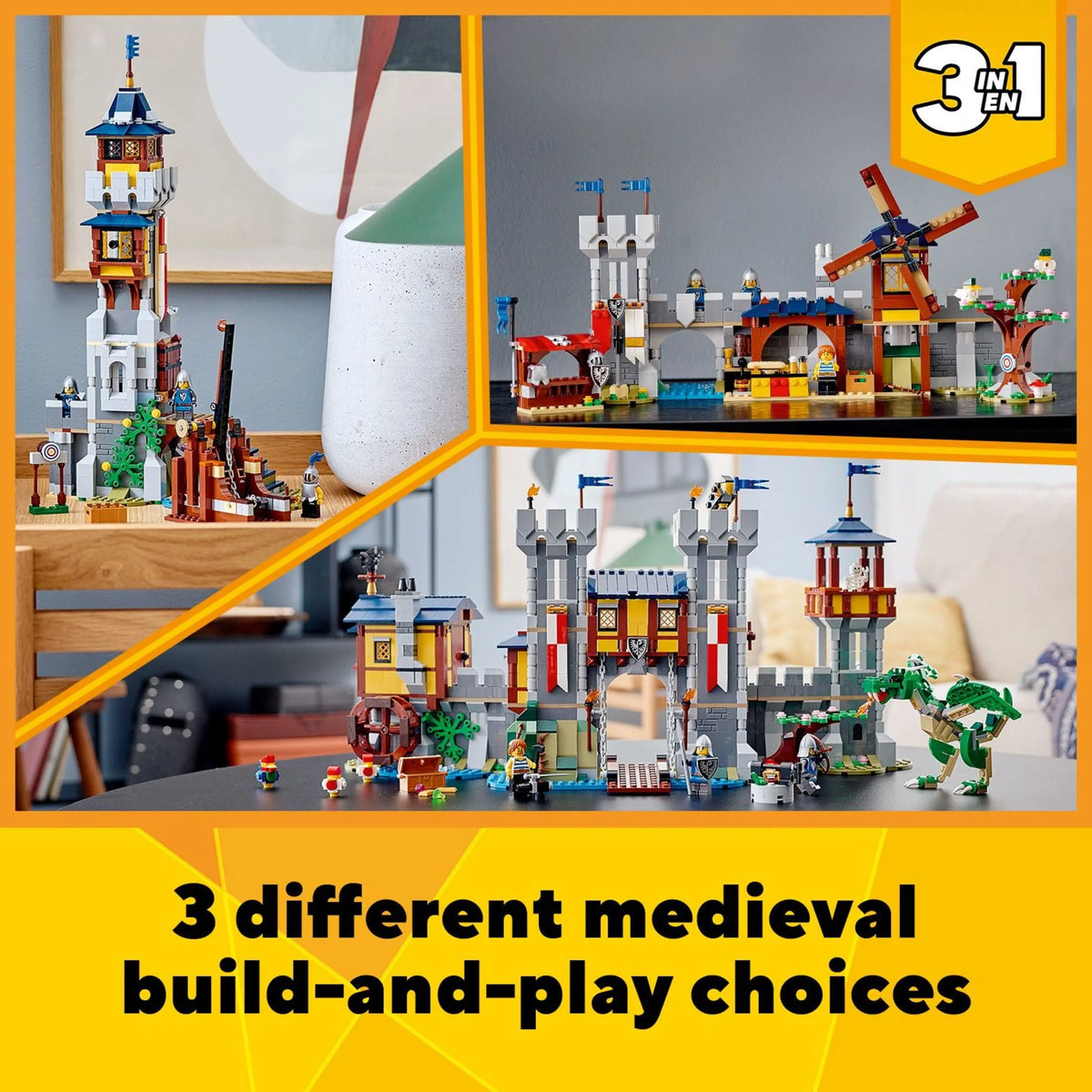 Medieval Castle Toy 3 in 1 G374