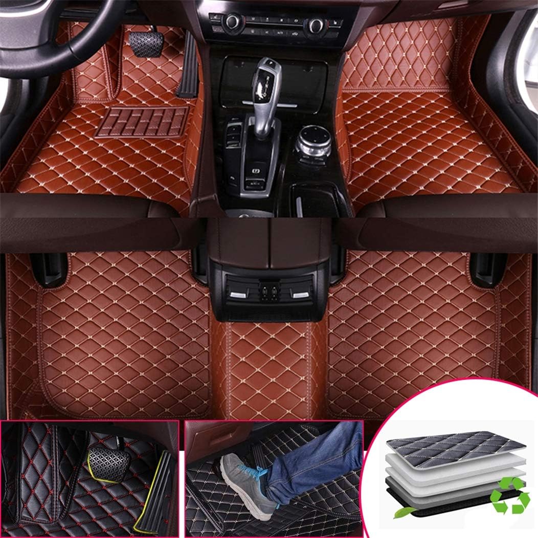 Black Beige Custom Car Floor Mats for Honda Civic U886
