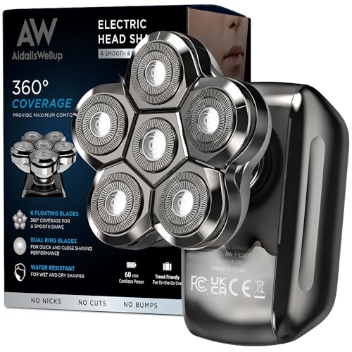 6D Blade Refills for Electric Head Shaver, Washable R9238