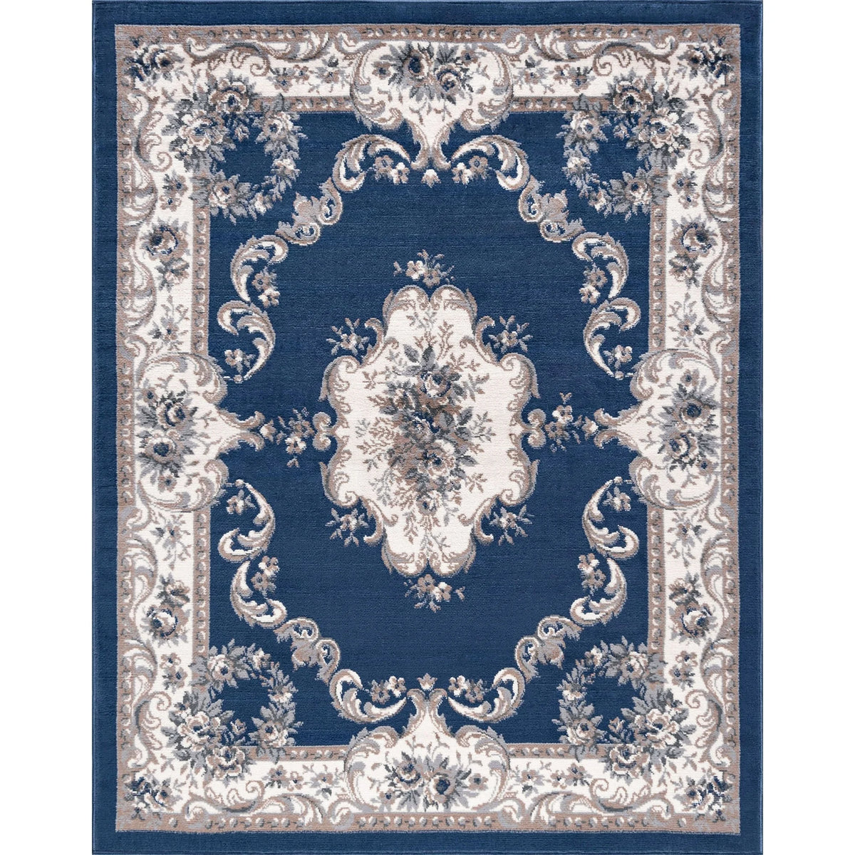 Navy 2'3'' x 7'3'' Runner Area Rug C640