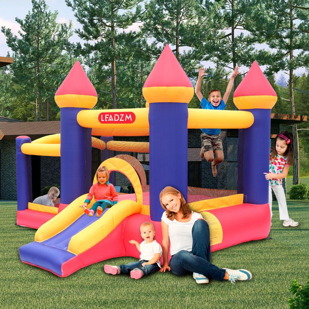 Inflatable Bounce House Castle Kids Slide Jumper Bouncer 2 Room with Blower A81985