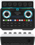 USB Digital Audio Interface with DJ Mixer and Live Sound Card, XLR, Phantom Power, Portable Podcast Studio Equipment U1446