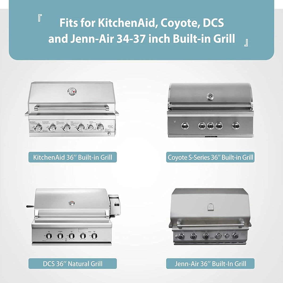 37'' Built-in Grill Cover, Waterproof & Windproof, 38" x 28" x 24" Z592518