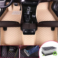 Black Beige Custom Car Floor Mats for Honda Civic U886