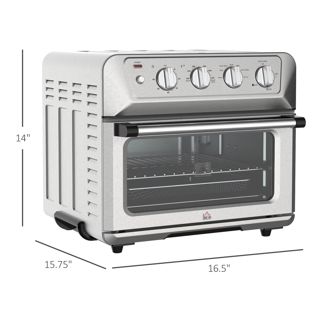 21QT 7-In-1 Convection Air Fryer Toaster Oven, 1800W Stainless Steel W458277