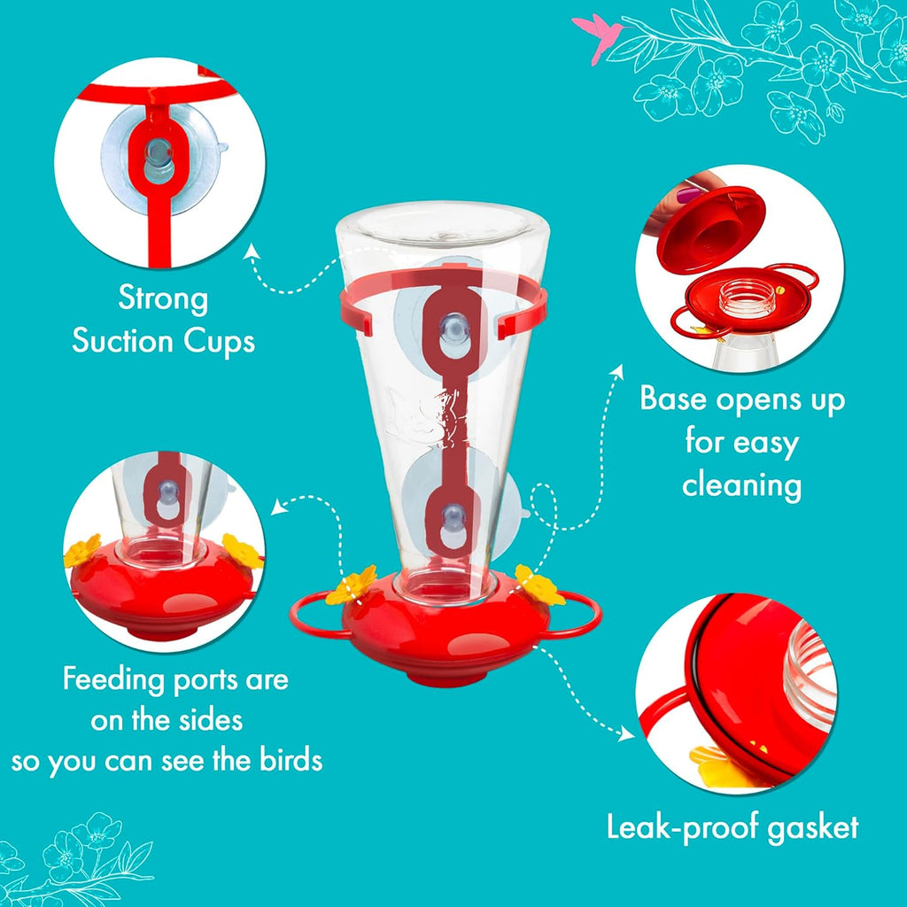 Large Capacity Plastic Window Hummingbird Feeder E8604