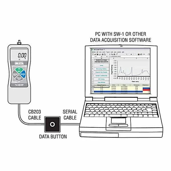 Digital Force Gauge 44 x 0.01 lb I254