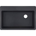 33" Undermount Single Basin Granite Composite Kitchen Sink Black N54997
