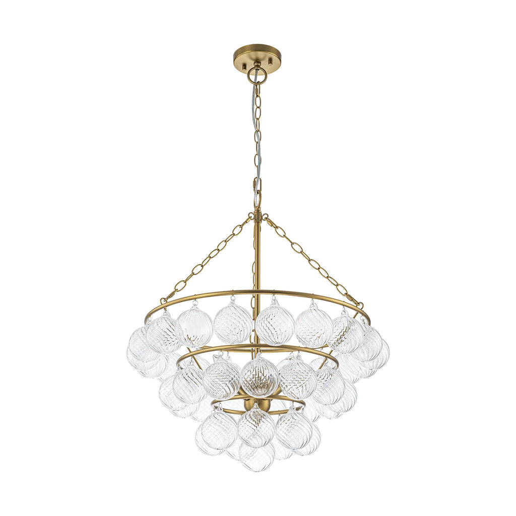 4-Light Dimmable Glass Chandelier F990721