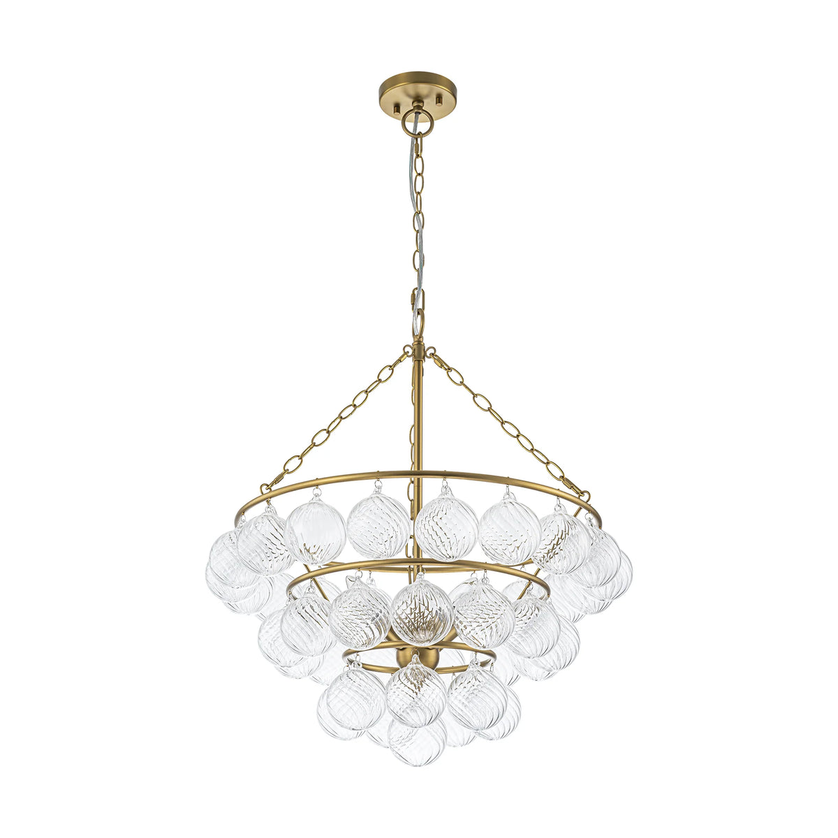 4-Light Dimmable Glass Chandelier F990721
