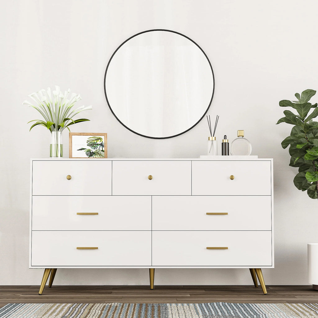 White 6 Drawer Dresser A475426