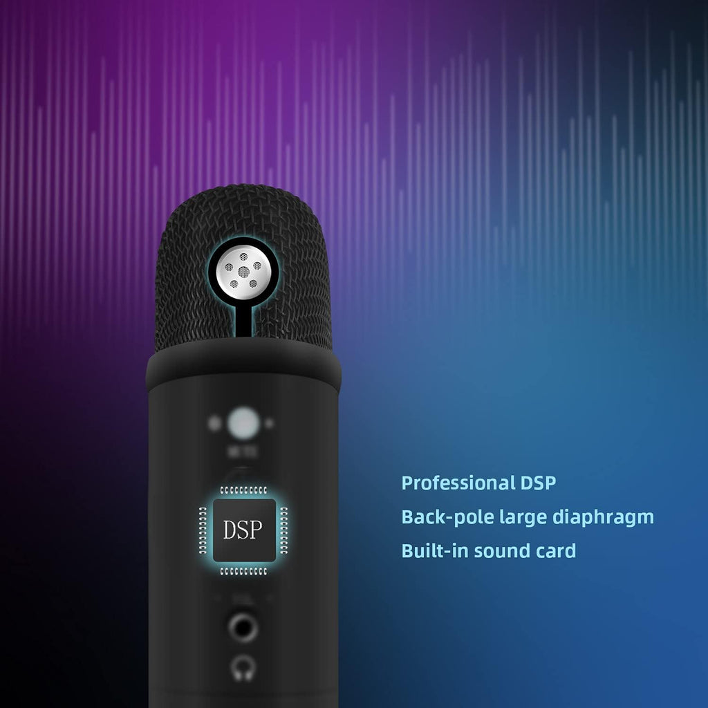 Black USB Condenser Microphone with Mute Button Z2838